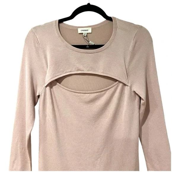 L'Agence Jocelyn Cutout Sweater in Pink (S) - Picture 7 of 12